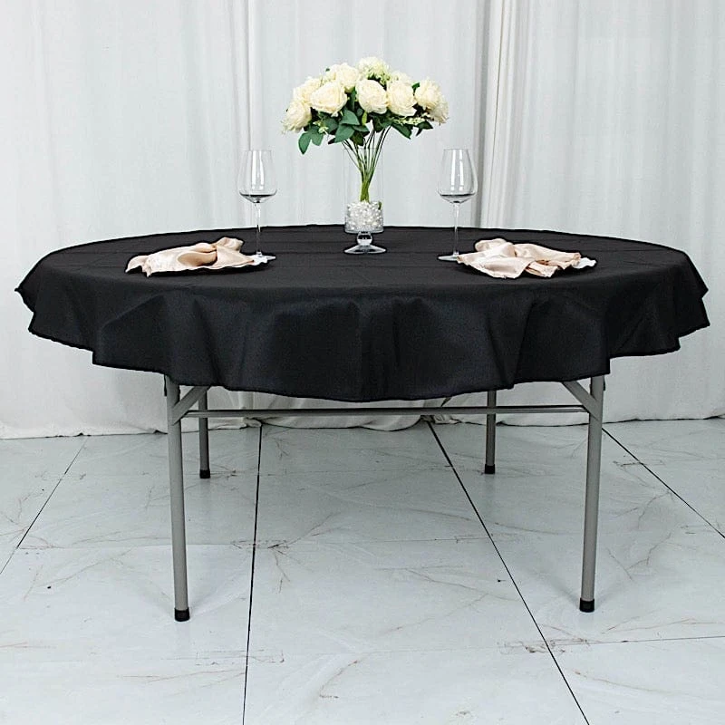70" Premium Polyester Round Tablecloth Wedding Party Table Linens 4 70" Premium Polyester Round Tablecloth Wedding Party Table Linens - Image 2
