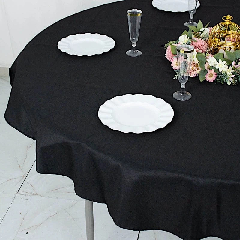 70" Premium Polyester Round Tablecloth Wedding Party Table Linens 9 70" Premium Polyester Round Tablecloth Wedding Party Table Linens - Image 7