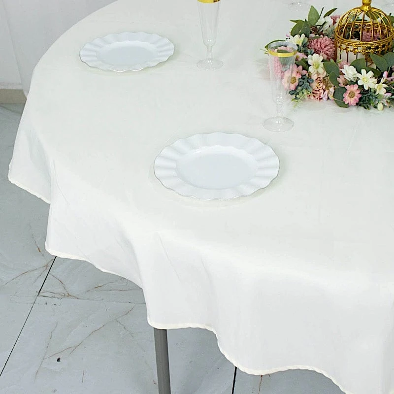 70" Premium Polyester Round Tablecloth Wedding Party Table Linens 18 70" Premium Polyester Round Tablecloth Wedding Party Table Linens - Image 16