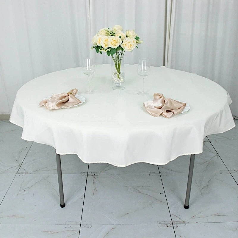 70" Premium Polyester Round Tablecloth Wedding Party Table Linens 16 70" Premium Polyester Round Tablecloth Wedding Party Table Linens - Image 14