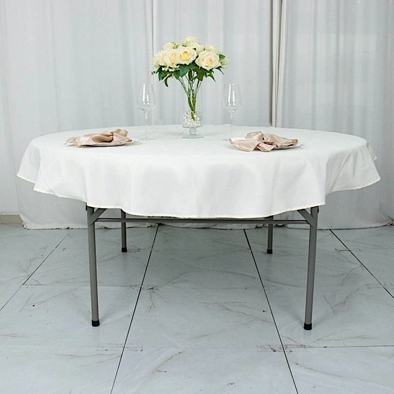 70" Premium Polyester Round Tablecloth Wedding Party Table Linens 13 70" Premium Polyester Round Tablecloth Wedding Party Table Linens - Image 11