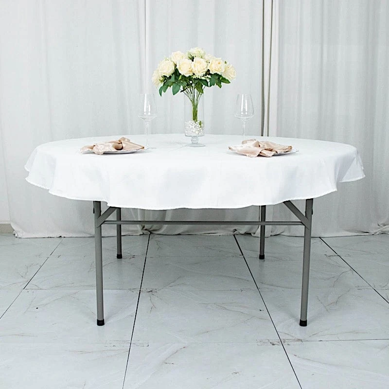 70" Premium Polyester Round Tablecloth Wedding Party Table Linens 22 70" Premium Polyester Round Tablecloth Wedding Party Table Linens - Image 20