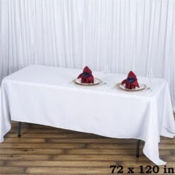 72" X 120" Premium Polyester Rectangular Tablecloth 36 72" X 120" Premium Polyester Rectangular Tablecloth -Optimal Home Decoration 72 x 120 premium polyester rectangular tablecloth 28966129664063