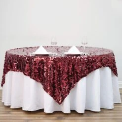 72" X 72" Big Payette Sequined Table Overlay -Optimal Home Decoration 72 x 72 big payette sequined table overlay 28944107733055