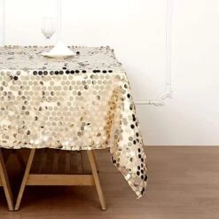72" X 72" Big Payette Sequined Table Overlay -Optimal Home Decoration 72 x 72 big payette sequined table overlay 28944107929663
