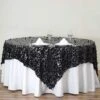 72" X 72" Big Payette Sequined Table Overlay -Optimal Home Decoration 72 x 72 big payette sequined table overlay lay72 71 blk 28944107405375