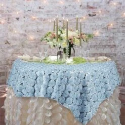 72" X 72" Satin Ribbon Flowers On Lace Table Overlay 37 72" X 72" Satin Ribbon Flowers On Lace Table Overlay -Optimal Home Decoration 72 x 72 satin ribbon flowers on lace table overlay 29022492459071