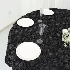 72" X 72" Satin Ribbon Roses Table Overlay -Optimal Home Decoration 72 x 72 satin ribbon roses table overlay 29433669287999
