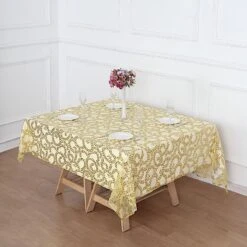72" X 72" Tulle Square Table Overlay With Embroidered Sequins -Optimal Home Decoration 72 x 72 sequin leaf embroidered seamless tulle table overlay 30906121650239