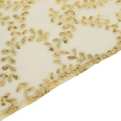 72" X 72" Tulle Square Table Overlay With Embroidered Sequins -Optimal Home Decoration 72 x 72 sequin leaf embroidered seamless tulle table overlay 30906121715775