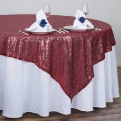 72" X 72" Sequined Table Overlay -Optimal Home Decoration 72 x 72 sequined table overlay 28944125722687