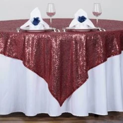 72" X 72" Sequined Table Overlay -Optimal Home Decoration 72 x 72 sequined table overlay 29109439529023