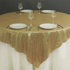 72" X 72" Sequined Table Overlay -Optimal Home Decoration 72 x 72 sequined table overlay 29109463023679