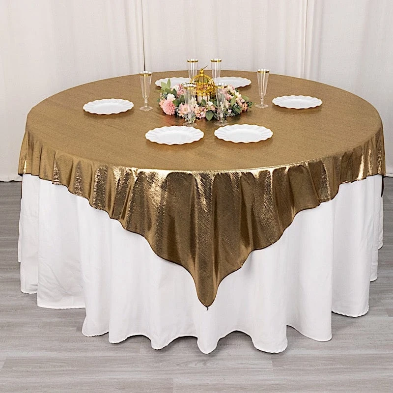 72" X 72" Polyester Square Table Overlay With Glitter Sequin Dots 5 72" X 72" Polyester Square Table Overlay With Glitter Sequin Dots - Image 3