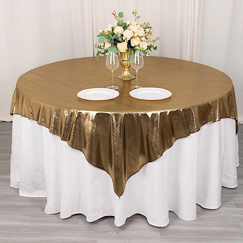 72" X 72" Polyester Square Table Overlay With Glitter Sequin Dots 4 72" X 72" Polyester Square Table Overlay With Glitter Sequin Dots - Image 2