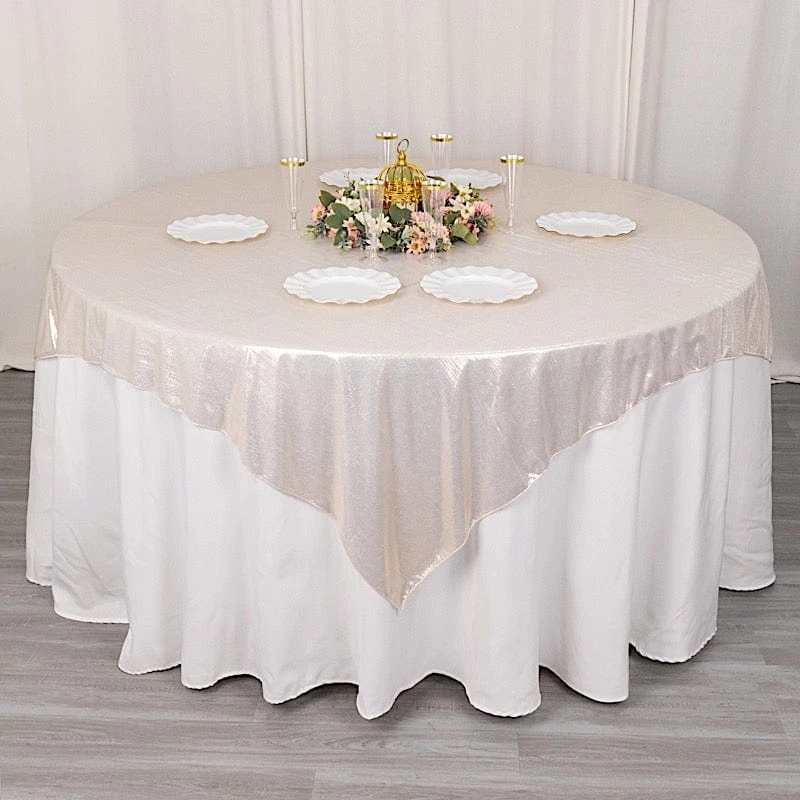 72" X 72" Polyester Square Table Overlay With Glitter Sequin Dots 13 72" X 72" Polyester Square Table Overlay With Glitter Sequin Dots - Image 11