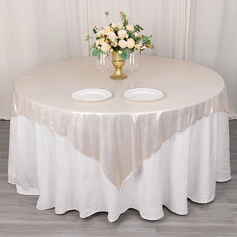 72" X 72" Polyester Square Table Overlay With Glitter Sequin Dots 14 72" X 72" Polyester Square Table Overlay With Glitter Sequin Dots - Image 12