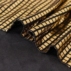 72" X 72" Polyester Square Table Overlay With Mirror Foil - Black And Gold -Optimal Home Decoration 72 x 72 shiny foil polyester table overlay disco mirror ball theme black and gold lay72 25a blkgd 31044394844223