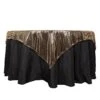 72" X 72" Polyester Square Table Overlay With Mirror Foil - Black And Gold 1 72" X 72" Polyester Square Table Overlay With Mirror Foil - Black And Gold -Optimal Home Decoration 72 x 72 shiny foil polyester table overlay disco mirror ball theme black and gold lay72 25a blkgd 31044394876991