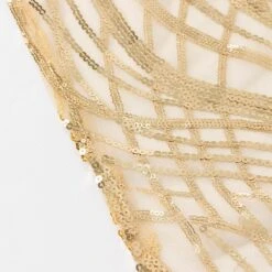 72" X 72" Tulle Square Table Overlay With Wavy Embroidered Sequins -Optimal Home Decoration 72 x 72 wave mesh square table overlay with embroidered sequins 30898150473791