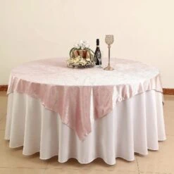 72"x72" Premium Velvet Square Table Overlay -Optimal Home Decoration 72 x72 premium velvet square table overlay 28944138764351
