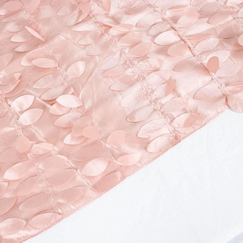 72"x72" Taffeta Square Table Overlay With 3D Leaves Petals Design 14 72"x72" Taffeta Square Table Overlay With 3D Leaves Petals Design - Image 12