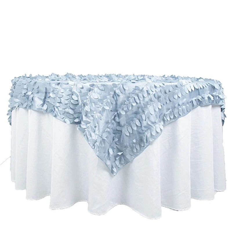 72"x72" Taffeta Square Table Overlay With 3D Leaves Petals Design 15 72"x72" Taffeta Square Table Overlay With 3D Leaves Petals Design - Image 13