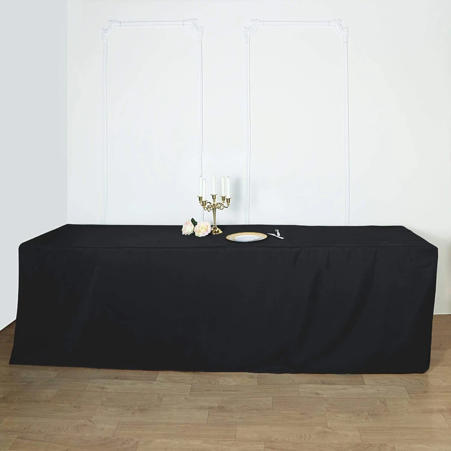 8 Ft Fitted Polyester Tablecloth 96" X 30" X 30" 6 8 Ft Fitted Polyester Tablecloth 96" X 30" X 30" - Image 4