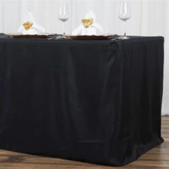 8 Ft Fitted Polyester Tablecloth 96" X 30" X 30" 24 8 Ft Fitted Polyester Tablecloth 96" X 30" X 30" -Optimal Home Decoration 8 ft fitted polyester tablecloth 96 x 30 x 30 28975509438527