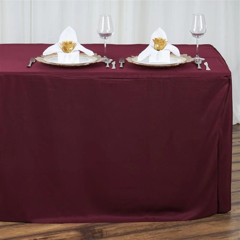 8 Ft Fitted Polyester Tablecloth 96" X 30" X 30" 19 8 Ft Fitted Polyester Tablecloth 96" X 30" X 30" - Image 17