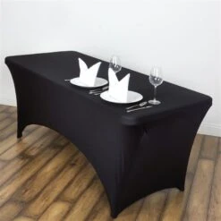 8 Ft Fitted Spandex Tablecloth 96" X 30" X 30" 32 8 Ft Fitted Spandex Tablecloth 96" X 30" X 30" -Optimal Home Decoration 8 ft fitted spandex tablecloth 96 x 30 x 30 tab rec spx8ft blk 28966144475199