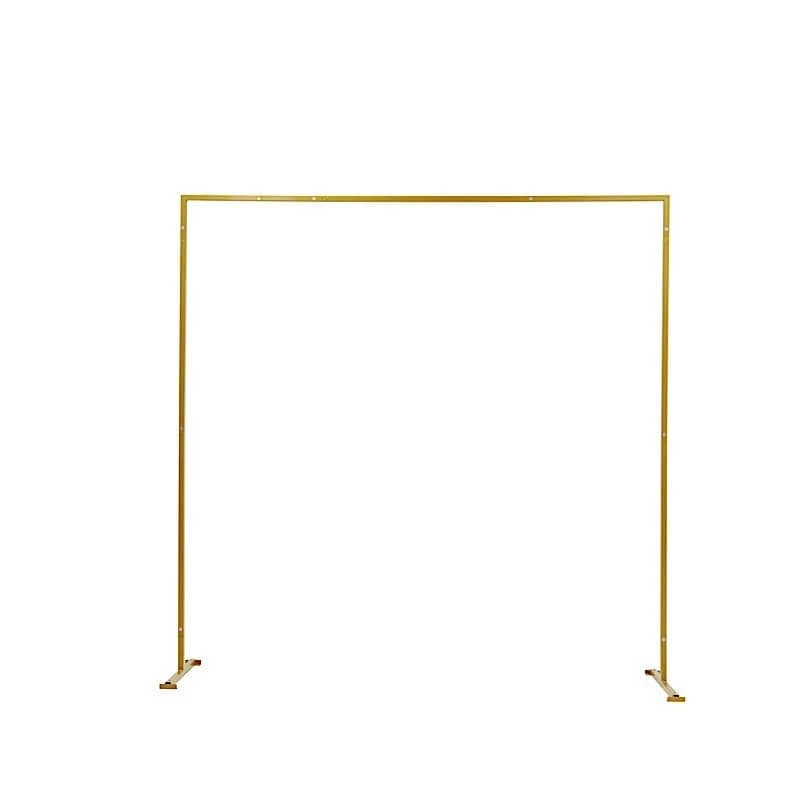 8 Ft Tall Square Metal Wedding Arch Backdrop Stand - Gold 3 8 Ft Tall Square Metal Wedding Arch Backdrop Stand - Gold
