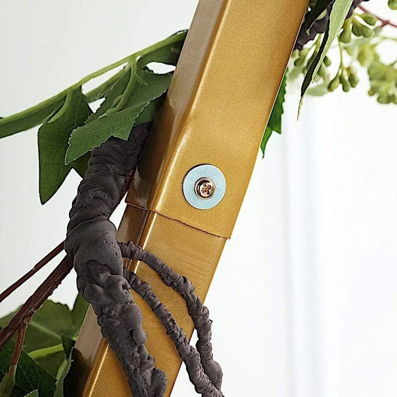 8 Ft Tall Triangle Metal Wedding Arch Backdrop Stand - Gold 7 8 Ft Tall Triangle Metal Wedding Arch Backdrop Stand - Gold - Image 5