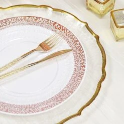 8 Round 13" Glass Charger Plates With Scalloped Rim - Clear And Gold 15 8 Round 13" Glass Charger Plates With Scalloped Rim - Clear And Gold -Optimal Home Decoration 8 pcs 13 glass charger plates with scalloped edges design clear and gold chrg glas0008 gold 29308383690815
