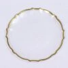 8 Round 13" Glass Charger Plates With Scalloped Rim - Clear And Gold