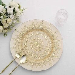 8 Round 13" Monaco Style Glass Charger Plates - Gold 16 8 Round 13" Monaco Style Glass Charger Plates - Gold -Optimal Home Decoration 8 pcs 13 round glass charger plates with monaco ornate design gold chrg glas0009 gold 30751443517503