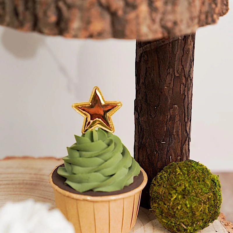 8" Tall 2 Tier Round Natural Wooden Stand Dessert Server Centerpiece - Brown 12 8" Tall 2 Tier Round Natural Wooden Stand Dessert Server Centerpiece - Brown - Image 10