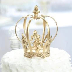 8" Tall Metal Royal Crown Fleur-de-lis Cake Topper Centerpiece Decorations - Gold 11 8" Tall Metal Royal Crown Fleur-de-lis Cake Topper Centerpiece Decorations - Gold -Optimal Home Decoration 8 tall metal royal crown fleur de lis cake topper centerpiece decorations gold cake crown05 8 gold 13827050799167