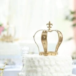 8" Tall Metal Royal Crown Fleur-de-lis Cake Topper Party Centerpiece Decorations - Gold 12 8" Tall Metal Royal Crown Fleur-de-lis Cake Topper Party Centerpiece Decorations - Gold -Optimal Home Decoration 8 tall metal royal crown fleur de lis cake topper party centerpiece decorations gold cake crown04 7 gold 13827023634495