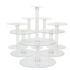8 Tiers Clear Wedding Acrylic Cupcake CAKE Stand Set