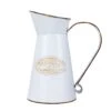 9" Decorative Vintage Metal Garden Water Pitcher Centerpiece - White