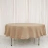 90" Round Faux Burlap Tablecloth - Natural -Optimal Home Decoration 90 round faux burlap polyester tablecloth natural tab jute03 90 nat 29129788129343
