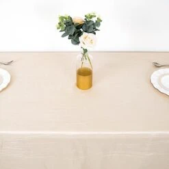 90" X 132" Accordion Metallic Crinkled Taffeta Rectangular Tablecloth -Optimal Home Decoration 90 x 132 accordion metallic crinkled taffeta rectangular tablecloth 28966179045439