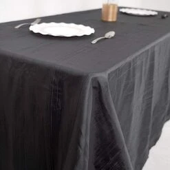 90" X 132" Accordion Metallic Crinkled Taffeta Rectangular Tablecloth -Optimal Home Decoration 90 x 132 accordion metallic crinkled taffeta rectangular tablecloth 28966179307583