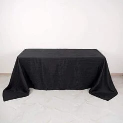 90" X 132" Accordion Metallic Crinkled Taffeta Rectangular Tablecloth -Optimal Home Decoration 90 x 132 accordion metallic crinkled taffeta rectangular tablecloth 28966179438655