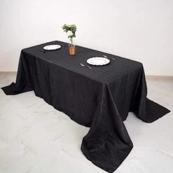 90" X 132" Accordion Metallic Crinkled Taffeta Rectangular Tablecloth -Optimal Home Decoration 90 x 132 accordion metallic crinkled taffeta rectangular tablecloth 28966179504191