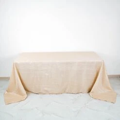 90" X 132" Accordion Metallic Crinkled Taffeta Rectangular Tablecloth -Optimal Home Decoration 90 x 132 accordion metallic crinkled taffeta rectangular tablecloth 28979297910847