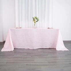 90" X 132" Accordion Metallic Crinkled Taffeta Rectangular Tablecloth -Optimal Home Decoration 90 x 132 accordion metallic crinkled taffeta rectangular tablecloth 28979302432831
