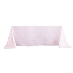 90" X 132" Accordion Metallic Crinkled Taffeta Rectangular Tablecloth -Optimal Home Decoration 90 x 132 accordion metallic crinkled taffeta rectangular tablecloth tab acrnk 90132 046 28966179536959