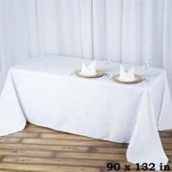 90" X 132" Premium Polyester Rectangular Tablecloth 31 90" X 132" Premium Polyester Rectangular Tablecloth -Optimal Home Decoration 90 x 132 premium polyester rectangular tablecloth 29007063875647